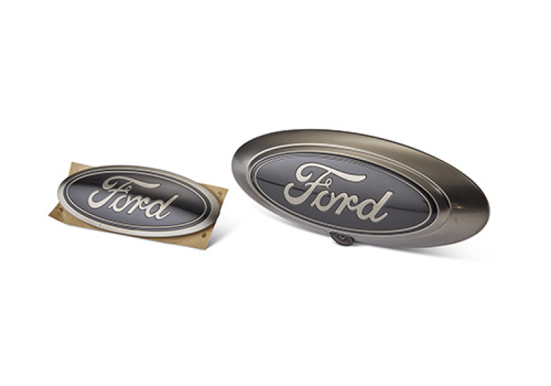 Ford Maverick Badges - Ford Racing - Smoked Chrome Oval Kit - Chrome - `22-`24